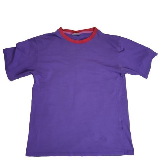 Teddy Fresh Men's‎ Large Purple Red Collar T Shirt - Picture 1 of 5